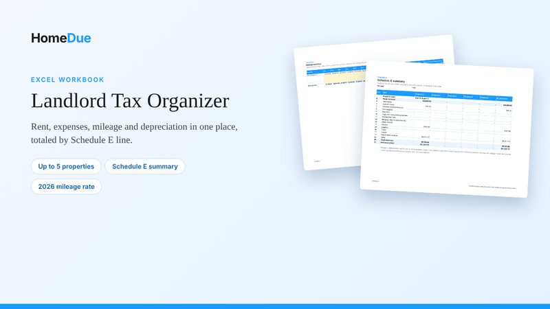 Landlord Tax Organizer